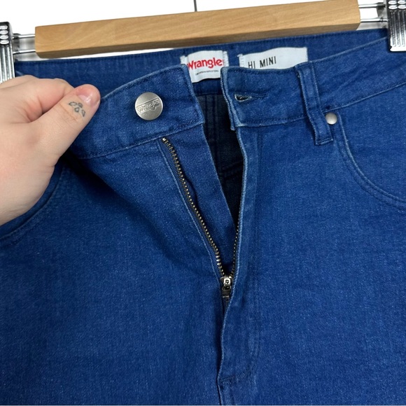 Wrangler x UO Franky Hi Mini Stretchy Denim Jean Pencil Skirt M - Picture 9 of 14